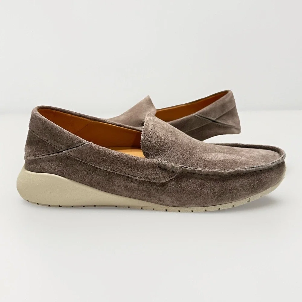 Men's Olukai KA'A‎ Loafer Slip-on Shoes Cooler Gray Suede NEW size 9